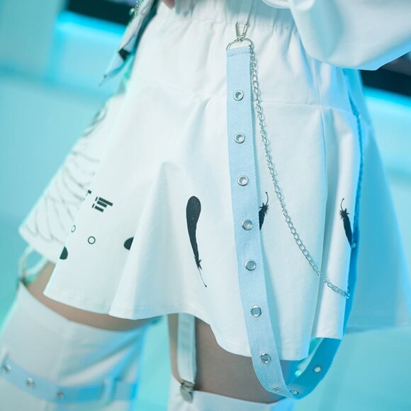 NEW ACDC RAG - Hatsune Miku Forever White Blue Skirt with Leg Warmer - Picture 7 of 9
